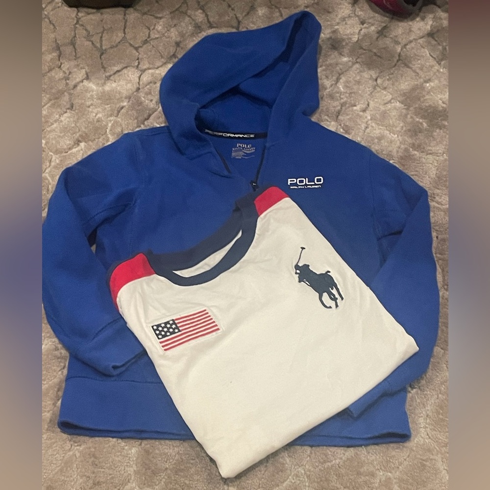 Polo Ralph Lauren Hooded Sweatshirt and T-Shirt